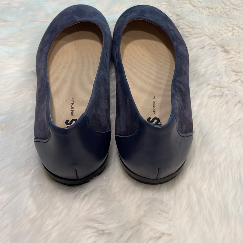 SAS Scenic Flat Cosmic Blue Leather Women Shoes Size 9 1/2 WW - Picture 5 of 11